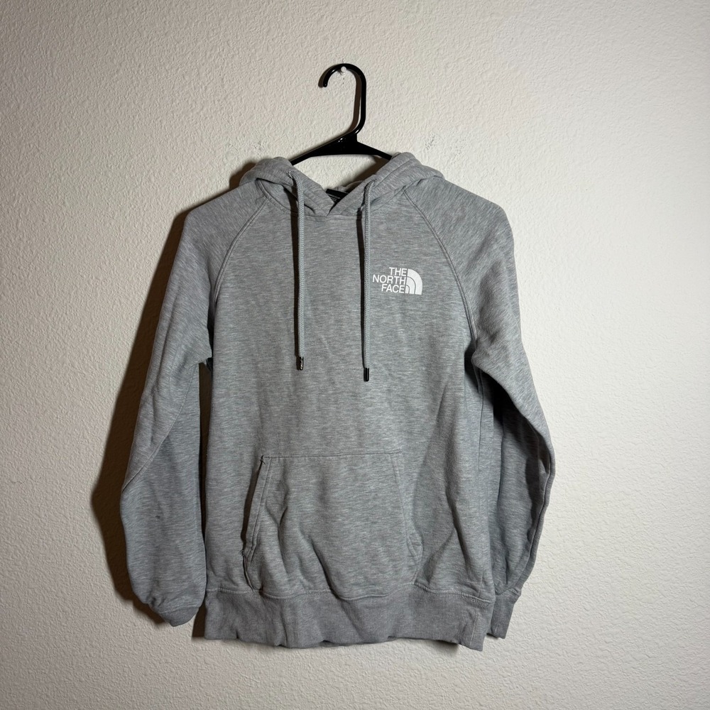 The North Face Hoodie Womens XS Heather Gray Graphic Print Never Stop Exploring